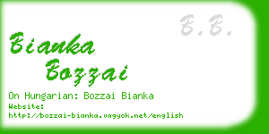 bianka bozzai business card